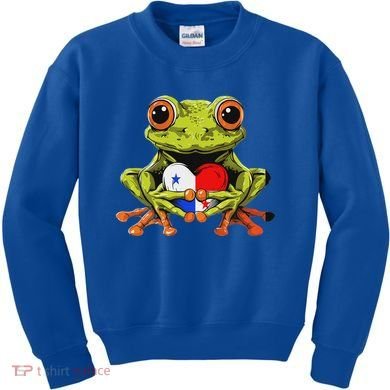 Panama Toad Frog Heart Panamanian Roots Panamanian Pride Kids Sweatshirt