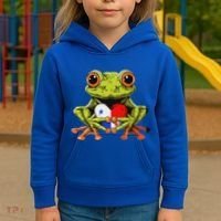 Panama Toad Frog Heart Panamanian Roots Panamanian Pride Kids Hoodie thumb 3