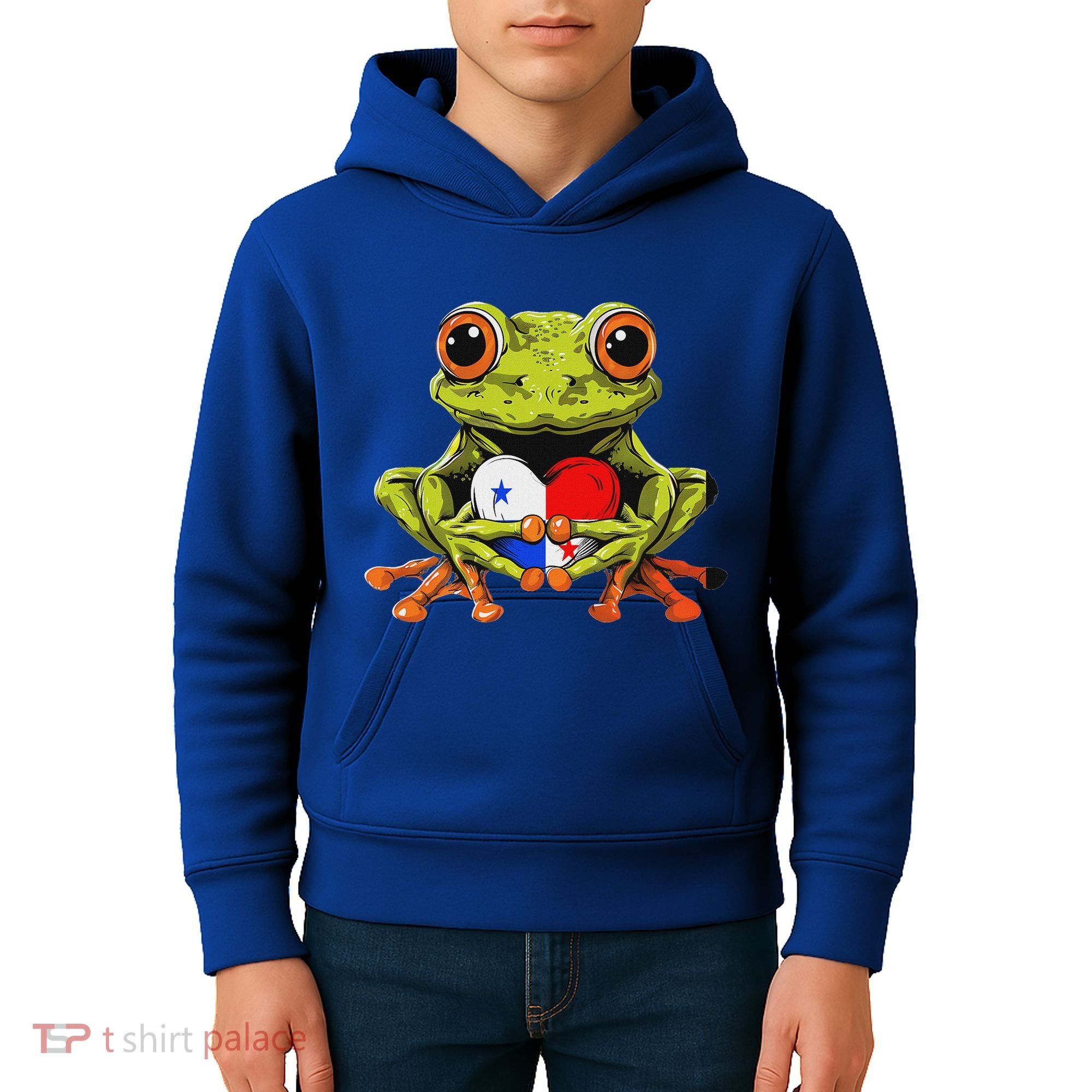 Panama Toad Frog Heart Panamanian Roots Panamanian Pride Kids Hoodie