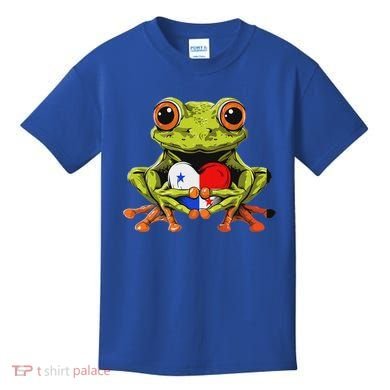 Panama Toad Frog Heart Panamanian Roots Panamanian Pride Kids T-Shirt