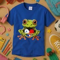 Panama Toad Frog Heart Panamanian Roots Panamanian Pride Kids T-Shirt thumb 3
