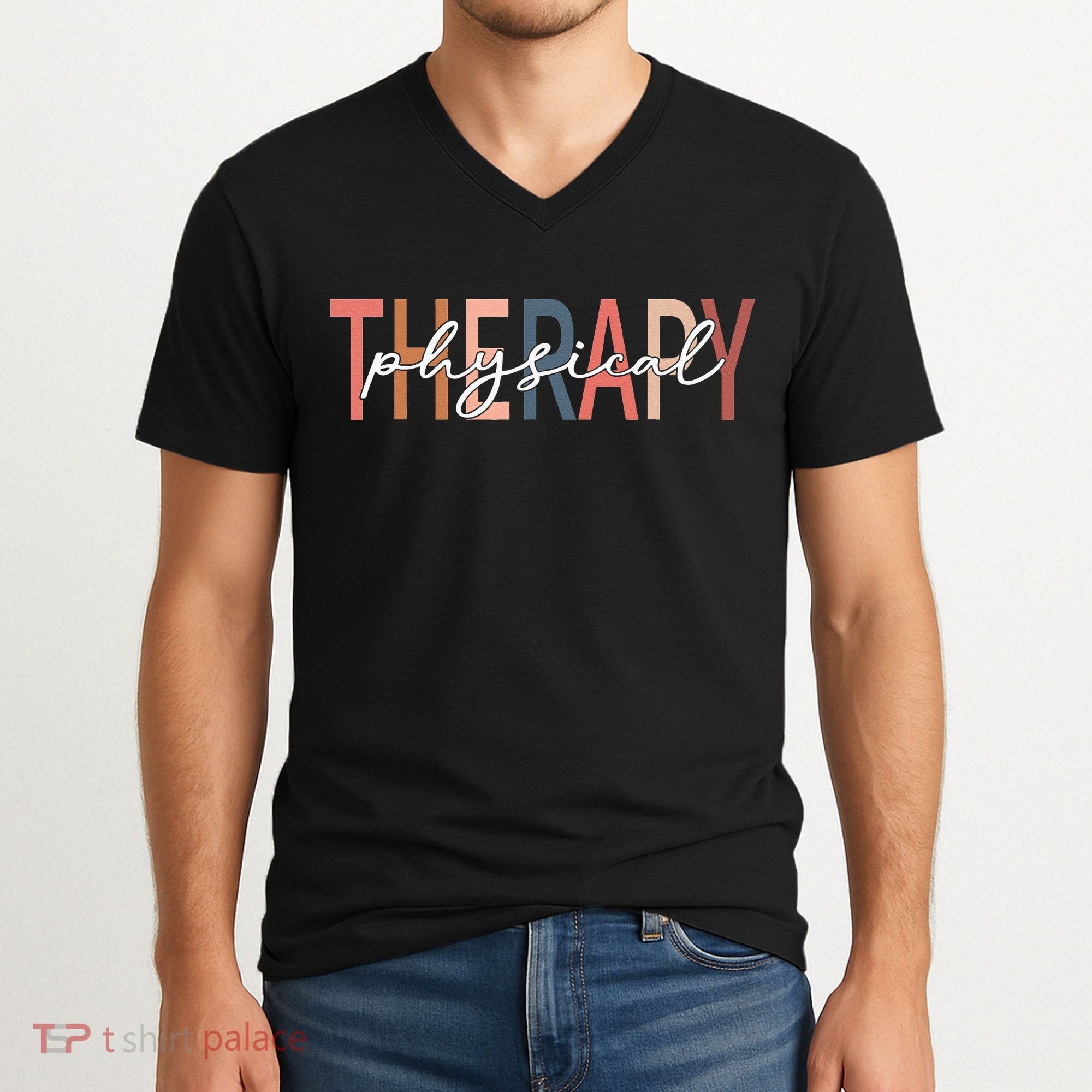 Physical Therapy Funny Physical Therapist pt therapist month V-Neck T-Shirt