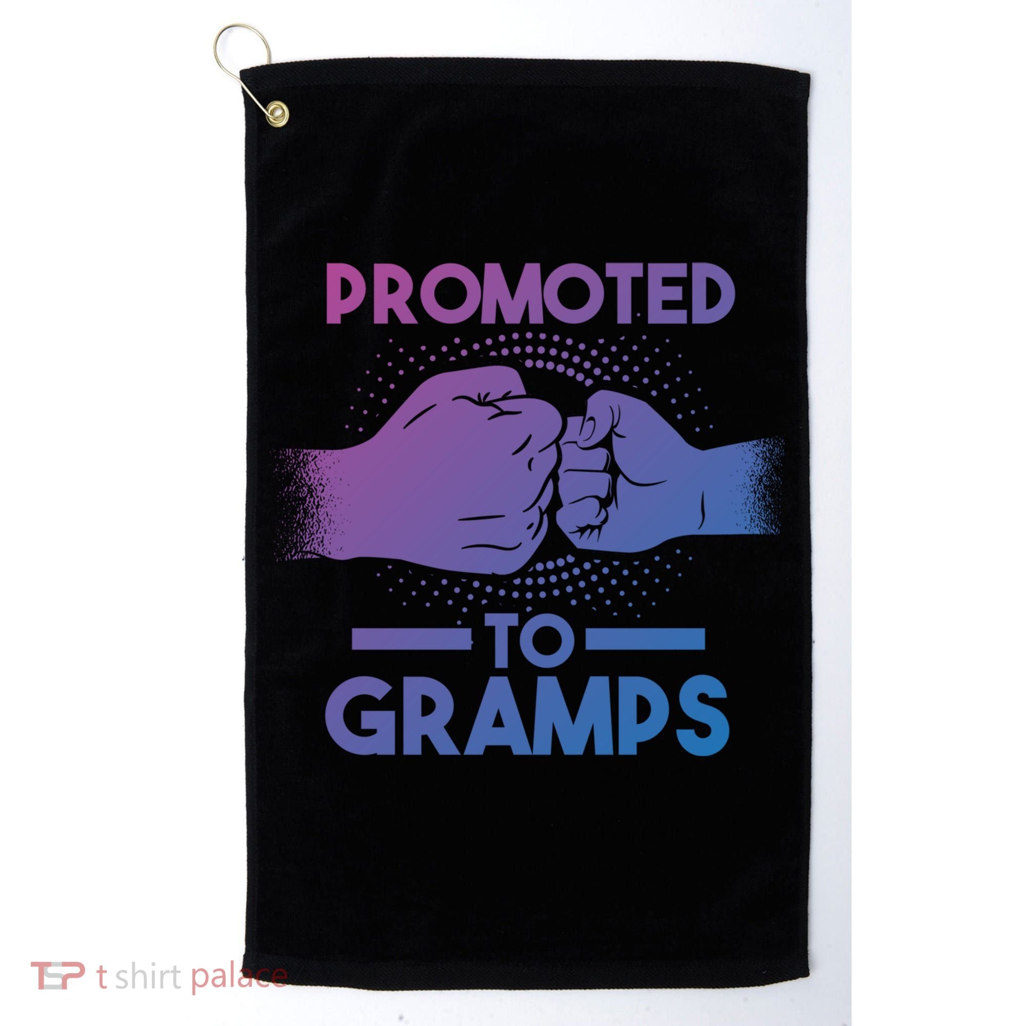 Promoted To Gramps Grandpa Cool Gift Golf Towel