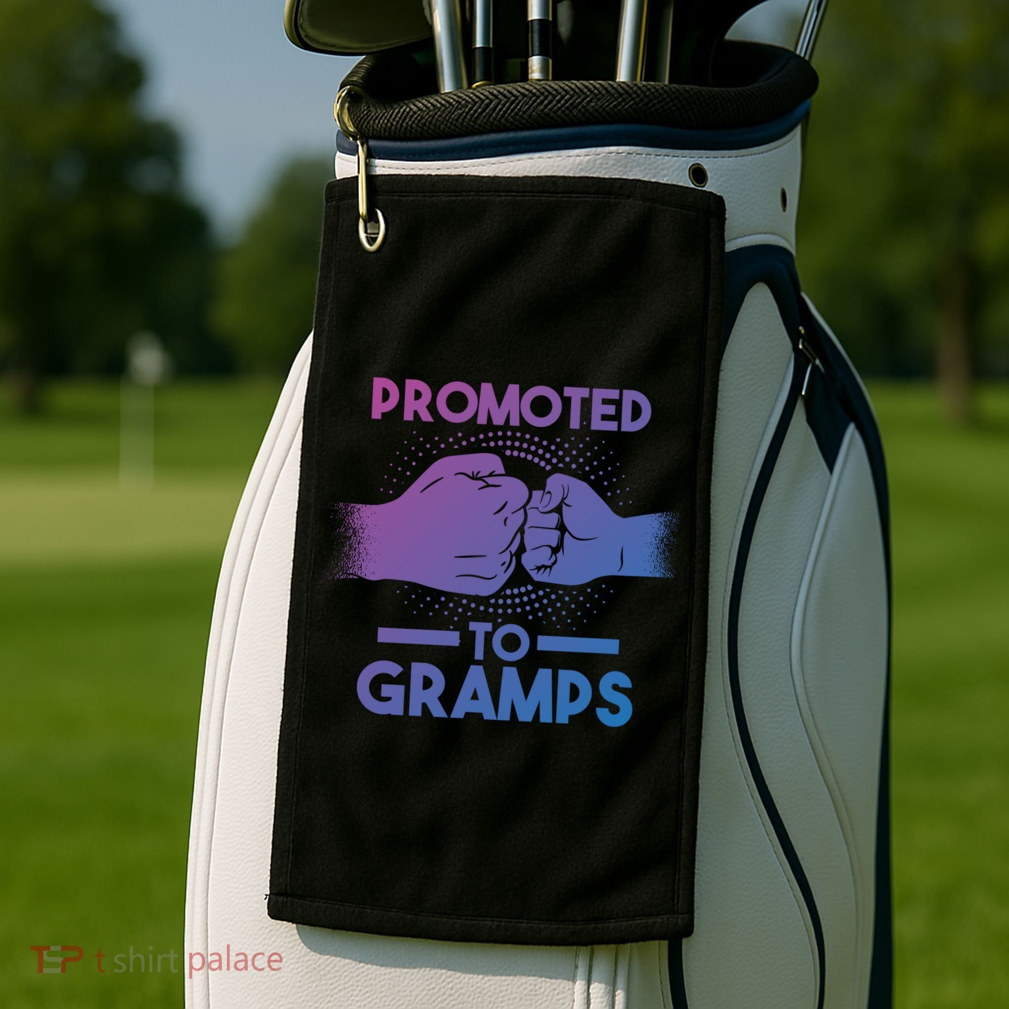 Promoted To Gramps Grandpa Cool Gift Golf Towel