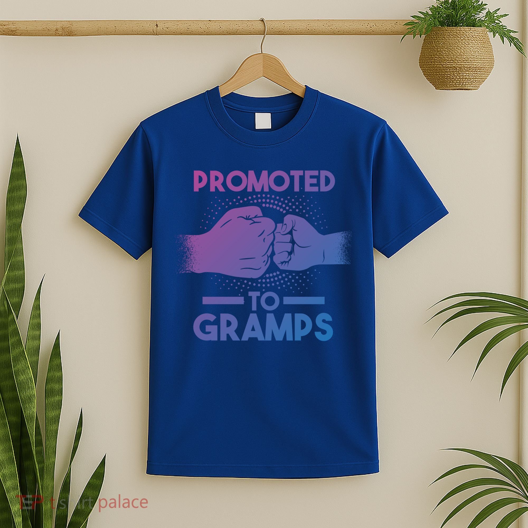 Promoted To Gramps Grandpa Cool Gift T-Shirt