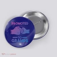 Promoted To Gramps Grandpa Cool Gift Button thumb 0
