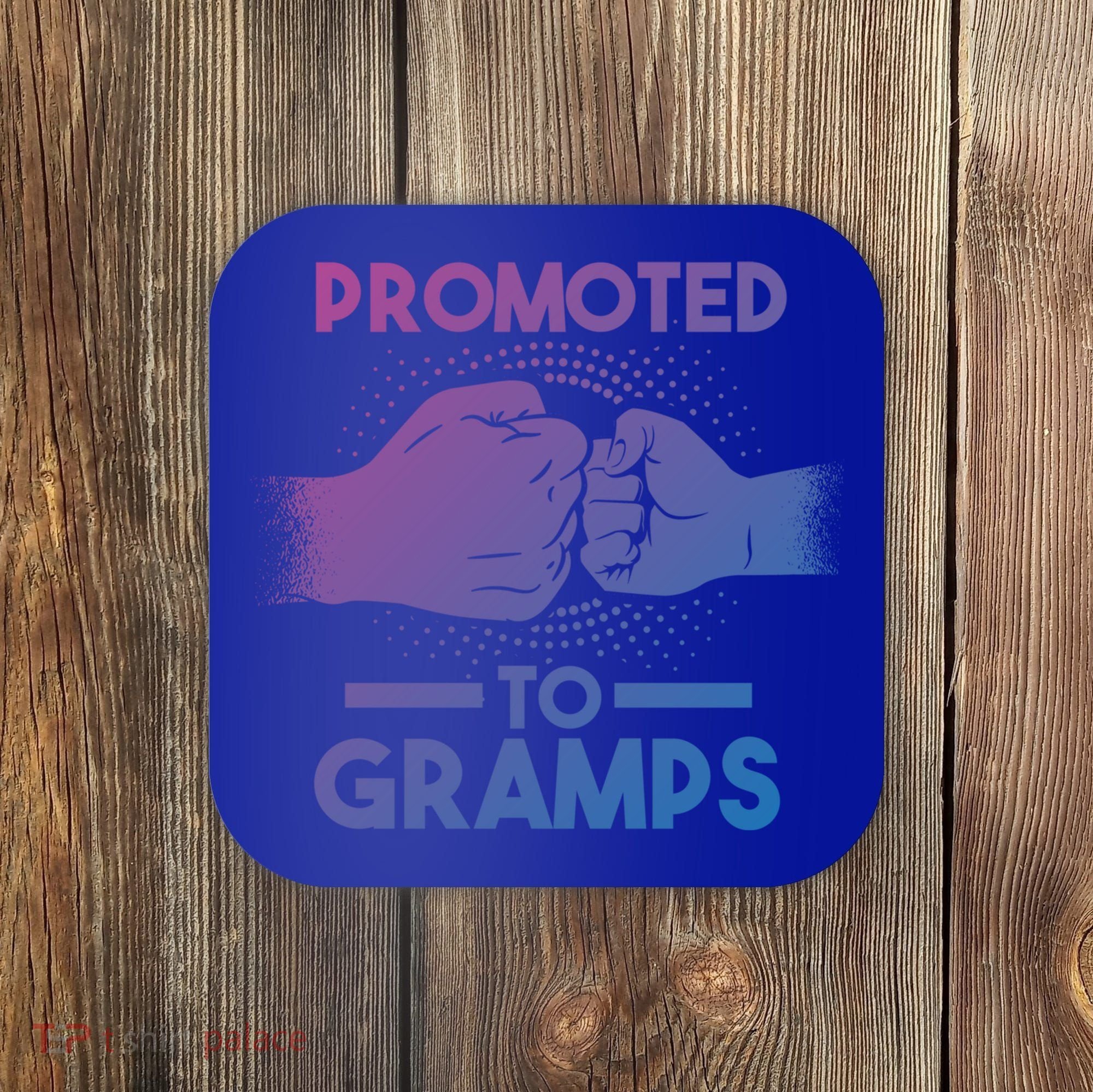 Promoted To Gramps Grandpa Cool Gift Coaster
