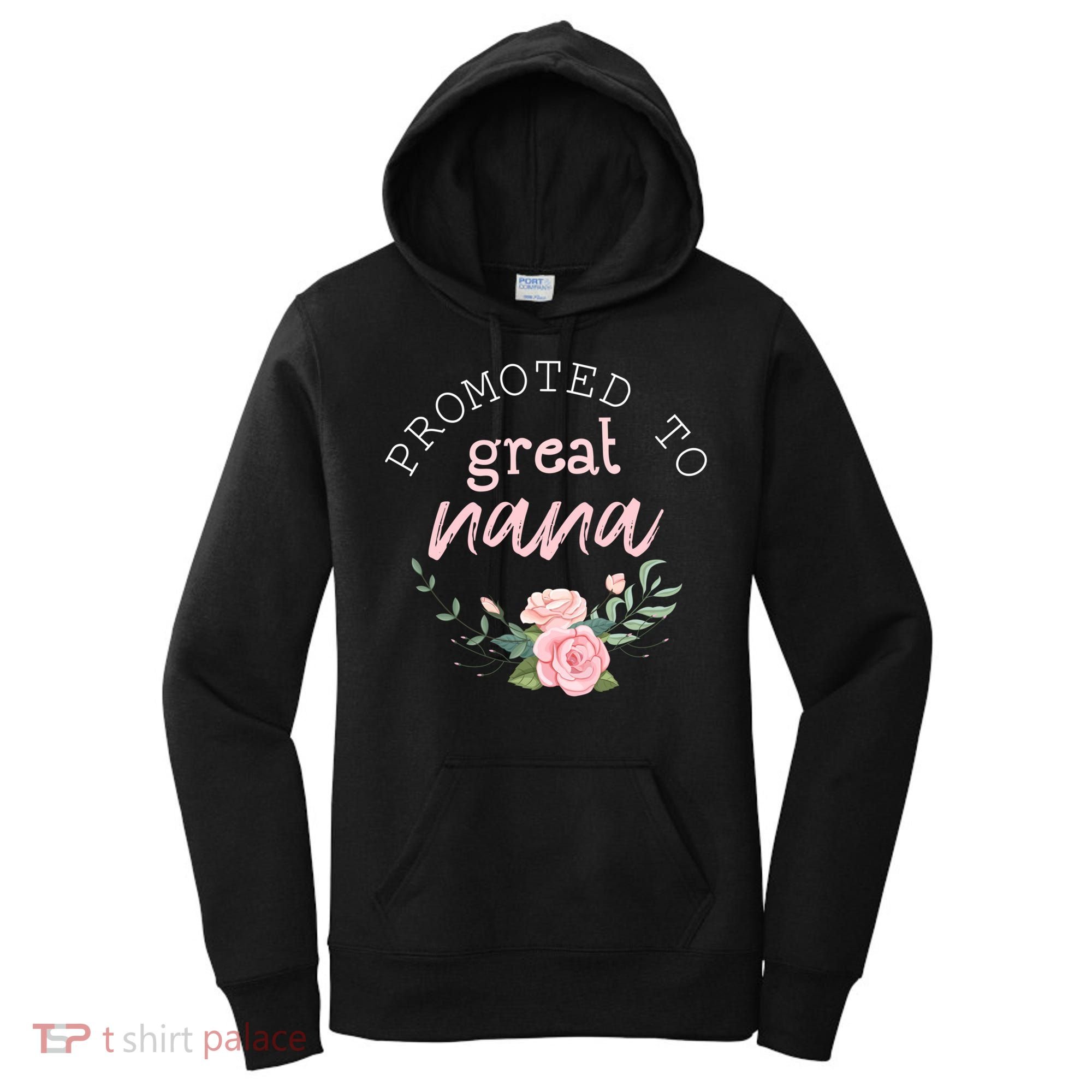 Promoted To Grandma First Time Nana Pregnancy Announcement Gift Women's Hoodie
