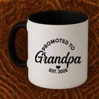 Promoted To Grandpa EST 2026 Coffee Mug thumb 2