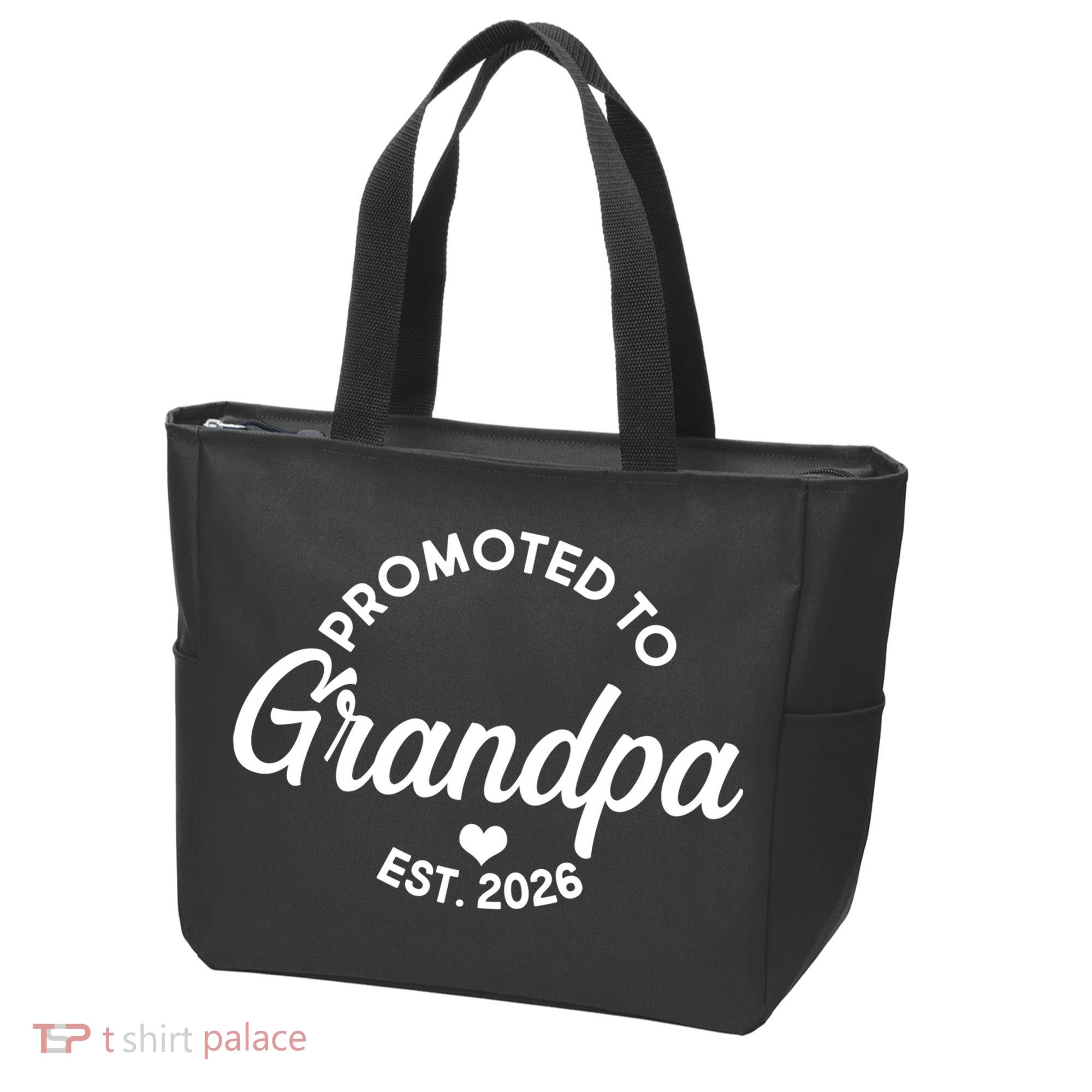 Promoted To Grandpa EST 2026 Tote Bag