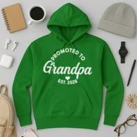 Promoted To Grandpa EST 2026 Hoodie thumb 3