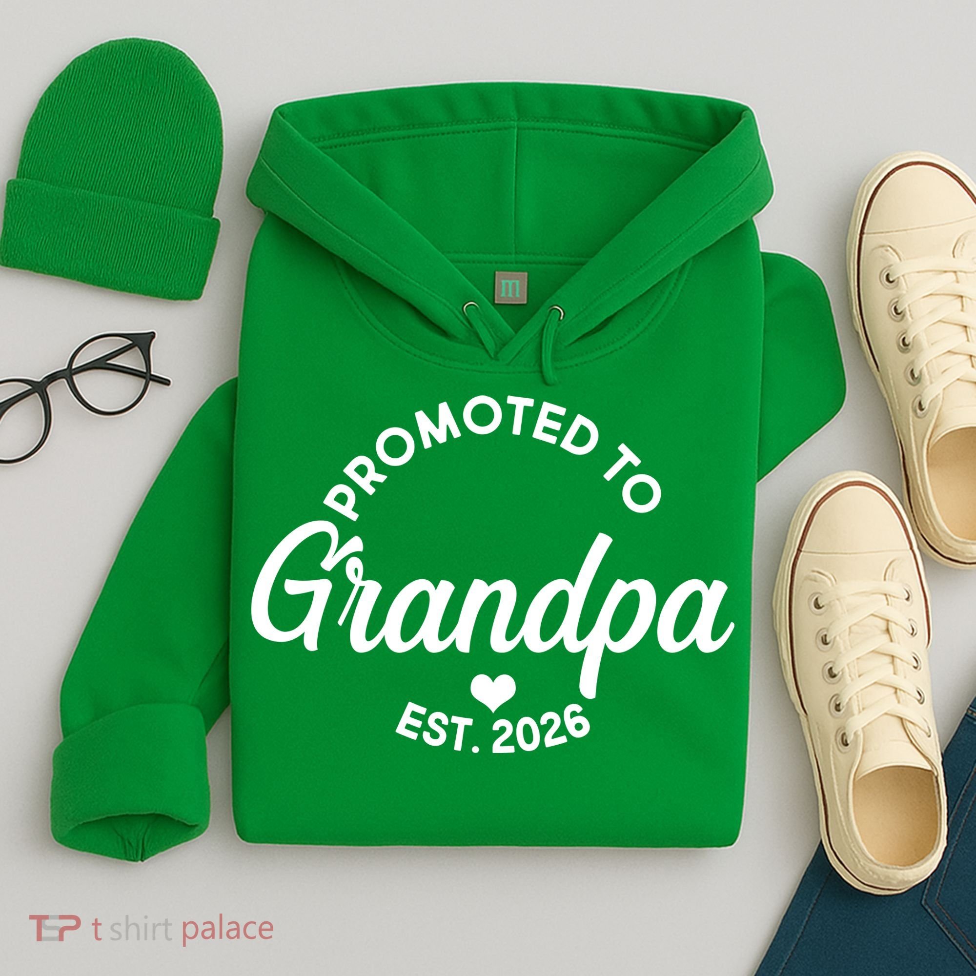 Promoted To Grandpa EST 2026 Hoodie