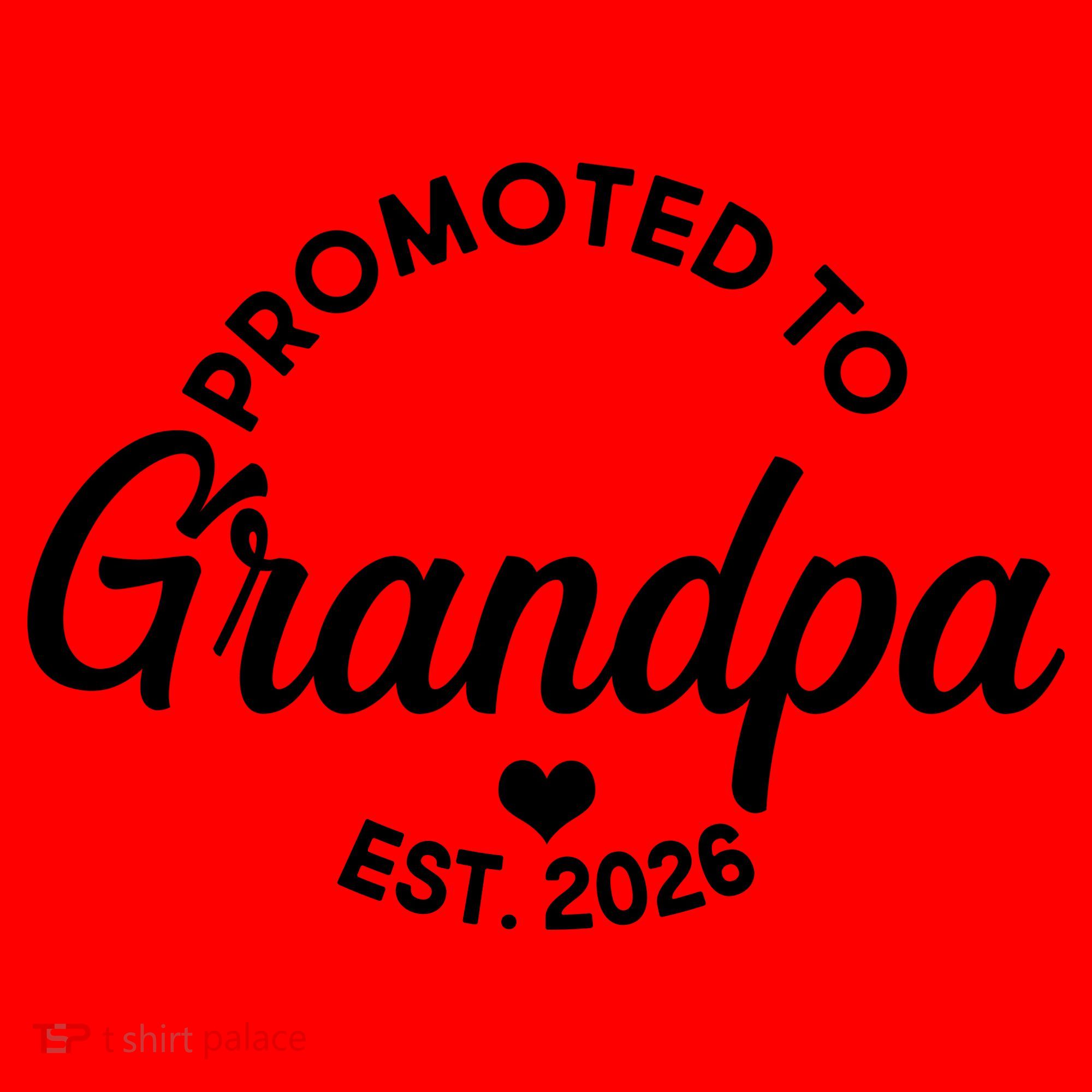 Promoted To Grandpa EST 2026 Santa Hat