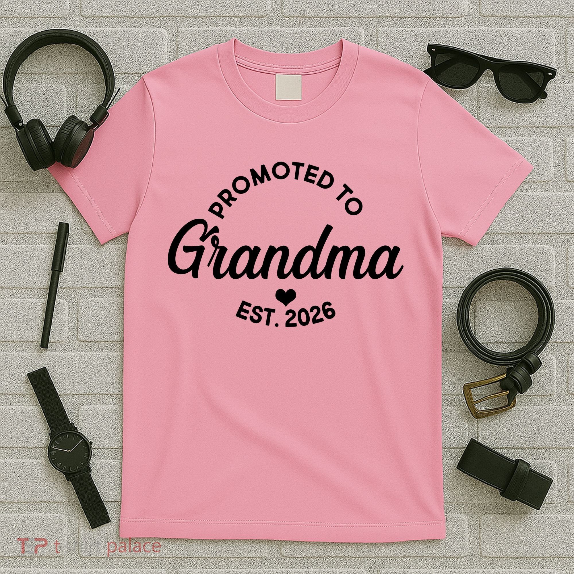 Promoted To Grandma EST 2026 T-Shirt