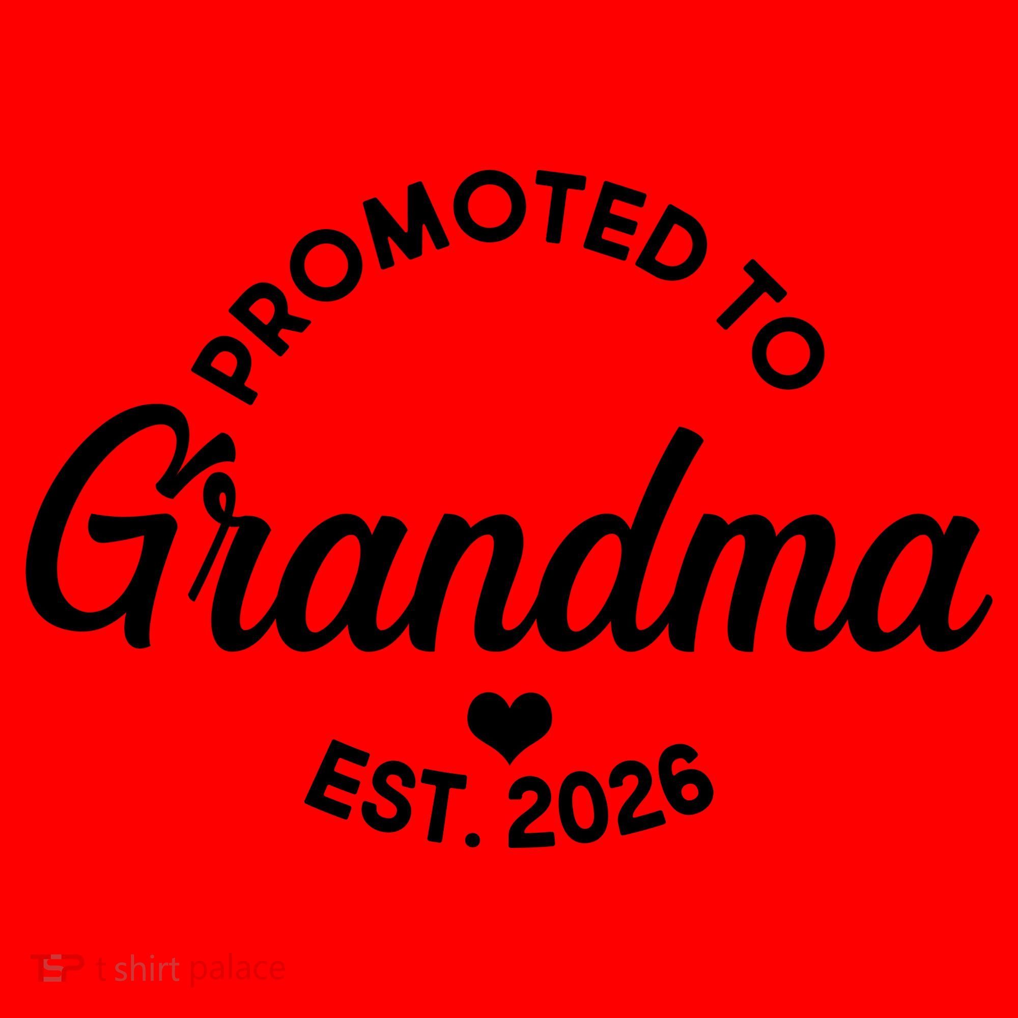 Promoted To Grandma EST 2026 Santa Hat