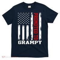 Promoted To Grampy Vintage Flag Soon To Be Grampy Fathers T-Shirt thumb 0