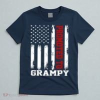 Promoted To Grampy Vintage Flag Soon To Be Grampy Fathers T-Shirt thumb 5