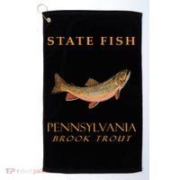 Pennsylvania Territory Game Fish The Brook Trout Golf Towel thumb 0