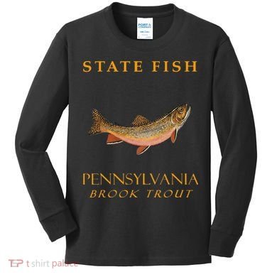 Pennsylvania Territory Game Fish The Brook Trout Kids Long Sleeve Shirt