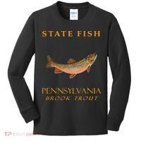Pennsylvania Territory Game Fish The Brook Trout Kids Long Sleeve Shirt thumb 0