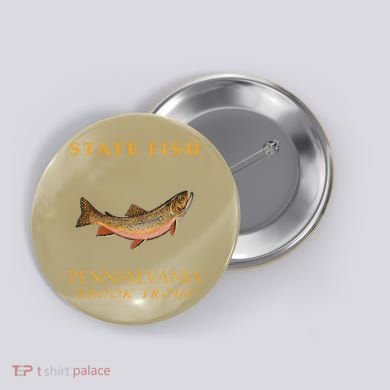 Pennsylvania Territory Game Fish The Brook Trout Button