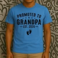 Promoted To Grandpa EST 2026 New Baby T-Shirt thumb 3