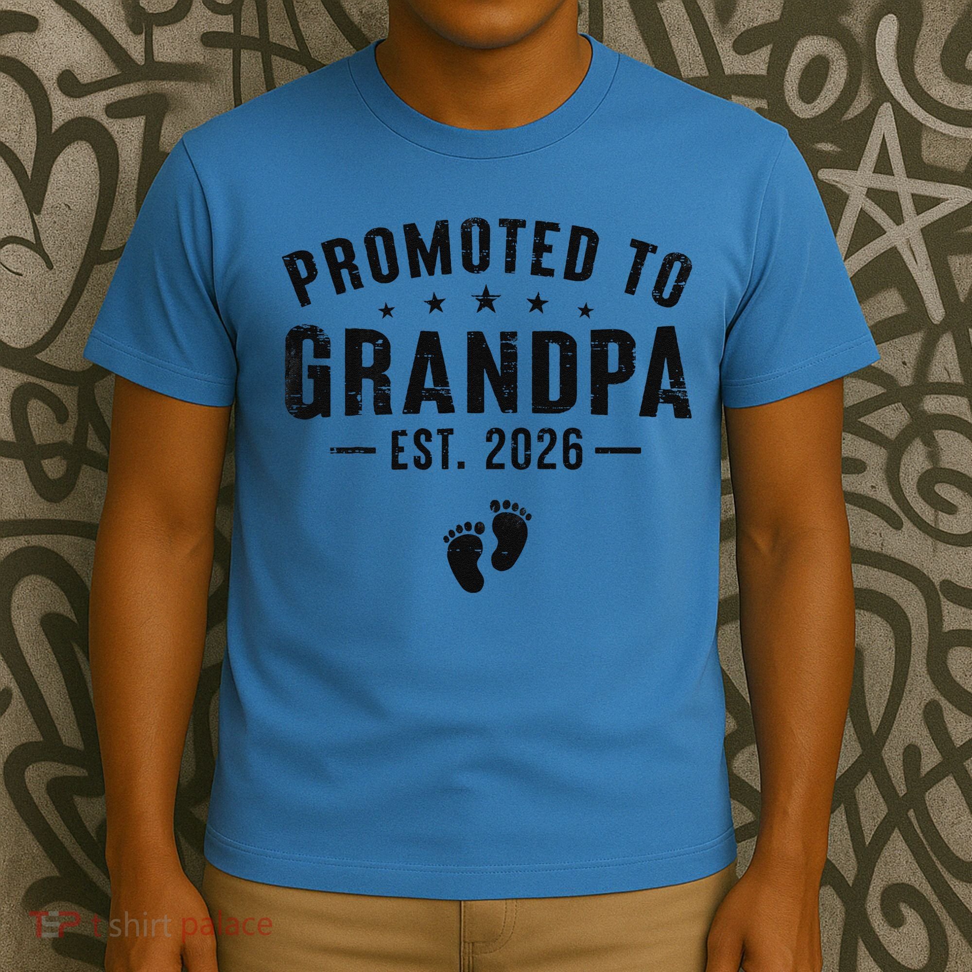 Promoted To Grandpa EST 2026 New Baby T-Shirt