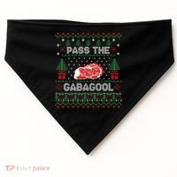 Pass The Gabagool Tacky Ugly Christmas Sweater USA-Made Doggie Bandana thumb 0