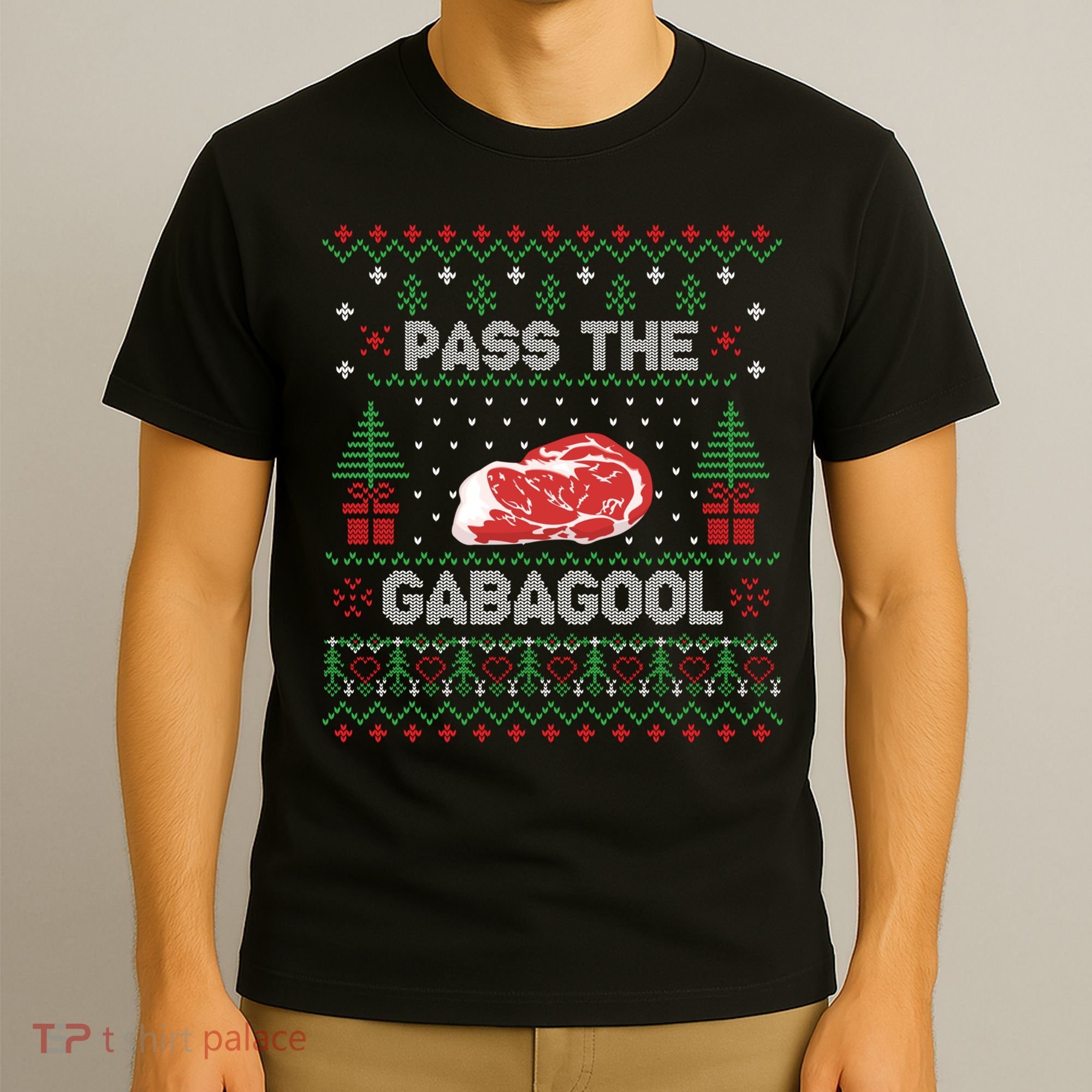 Pass The Gabagool Tacky Ugly Christmas Sweater T-Shirt