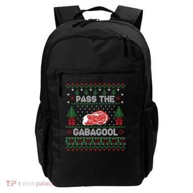 Pass The Gabagool Tacky Ugly Christmas Sweater Backpack