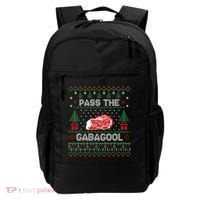 Pass The Gabagool Tacky Ugly Christmas Sweater Backpack thumb 0