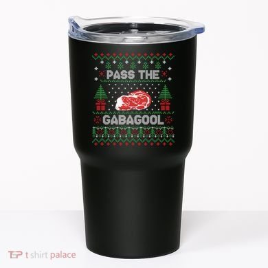 Pass The Gabagool Tacky Ugly Christmas Sweater Tumbler