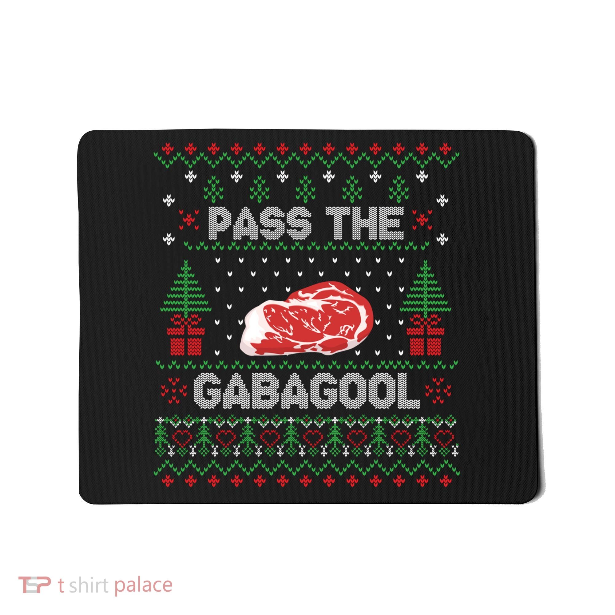 Pass The Gabagool Tacky Ugly Christmas Sweater Mousepad