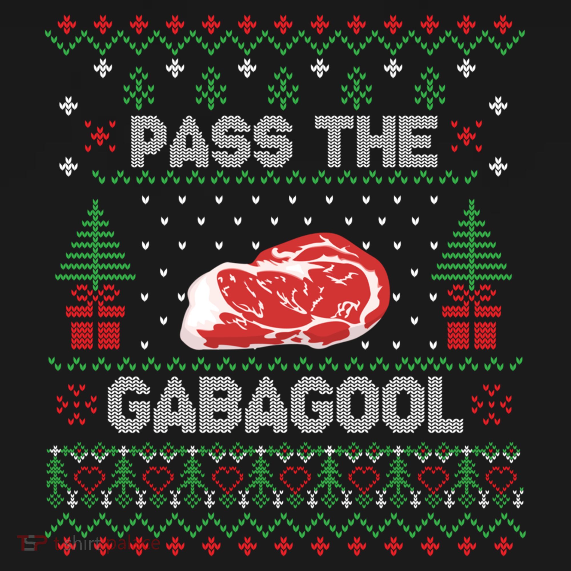 Pass The Gabagool Tacky Ugly Christmas Sweater Mousepad