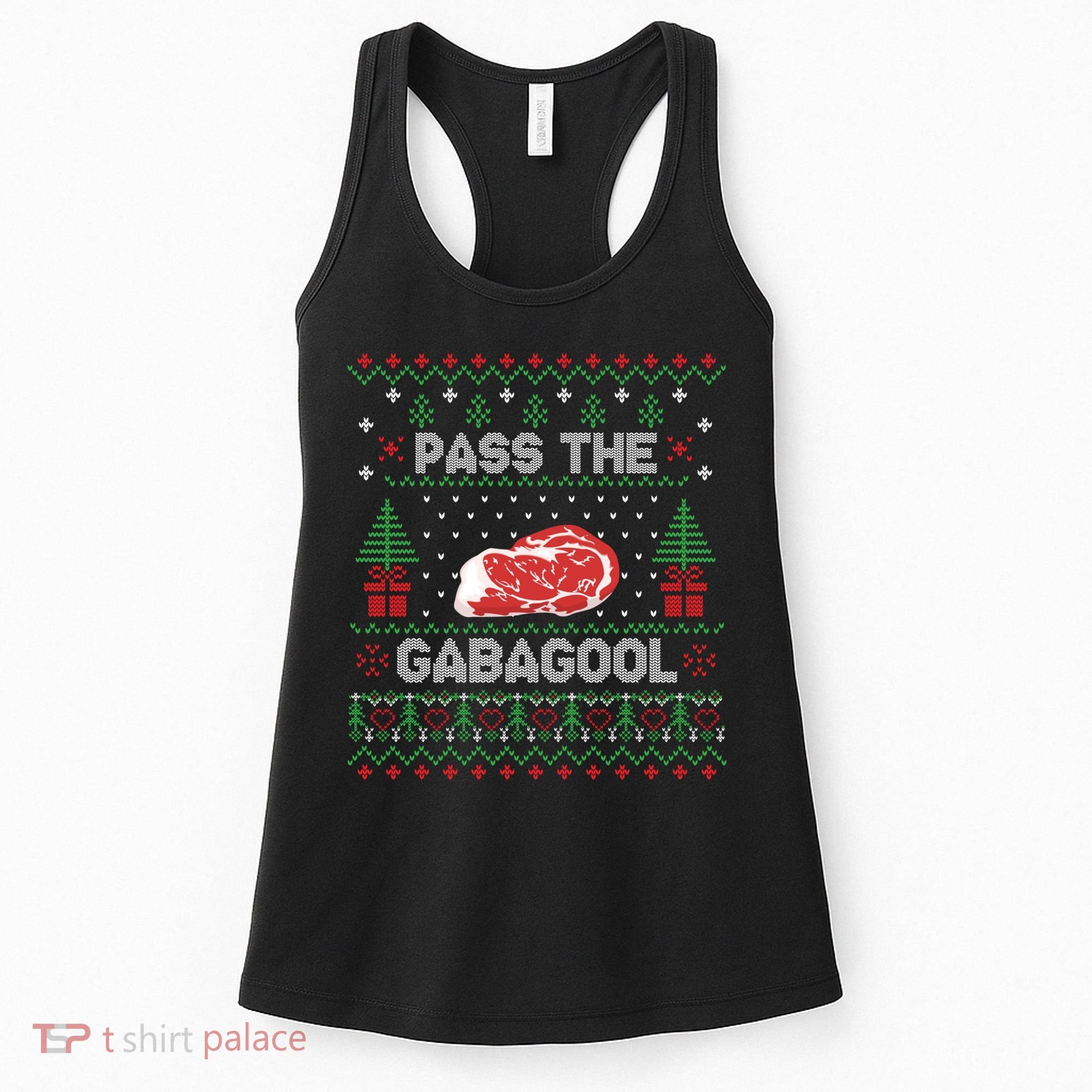 Pass The Gabagool Tacky Ugly Christmas Sweater Women's Tank Top