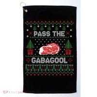 Pass The Gabagool Tacky Ugly Christmas Sweater Golf Towel thumb 0