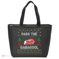 Pass The Gabagool Tacky Ugly Christmas Sweater Tote Bag thumb 0