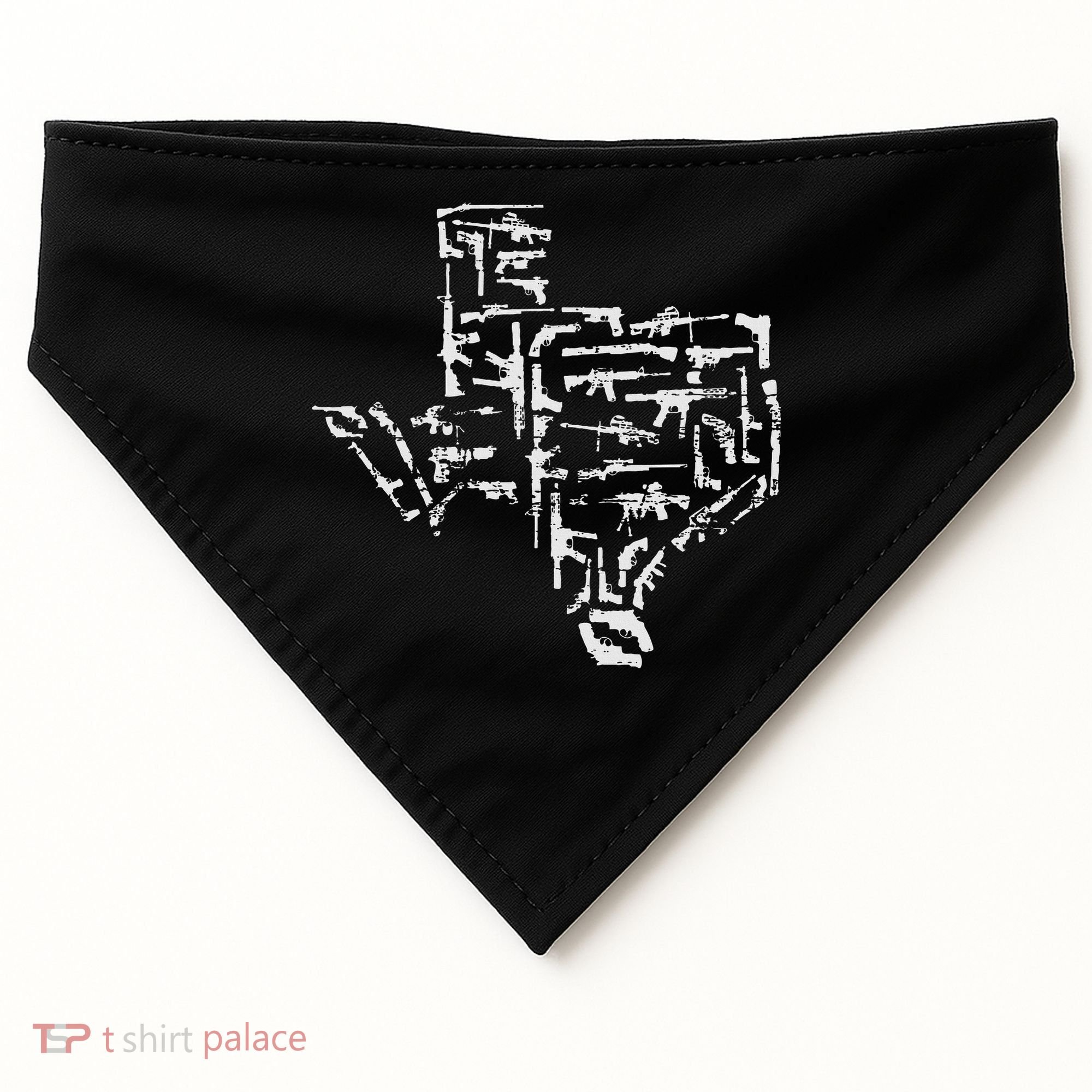 Patriotic Texan Guns Usa Gift Texas USA-Made Doggie Bandana