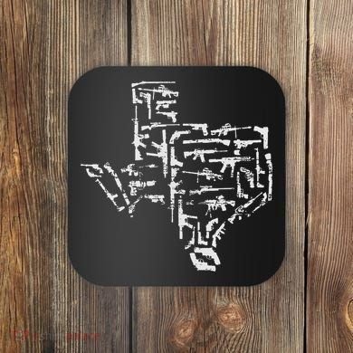 Patriotic Texan Guns Usa Gift Texas Coaster
