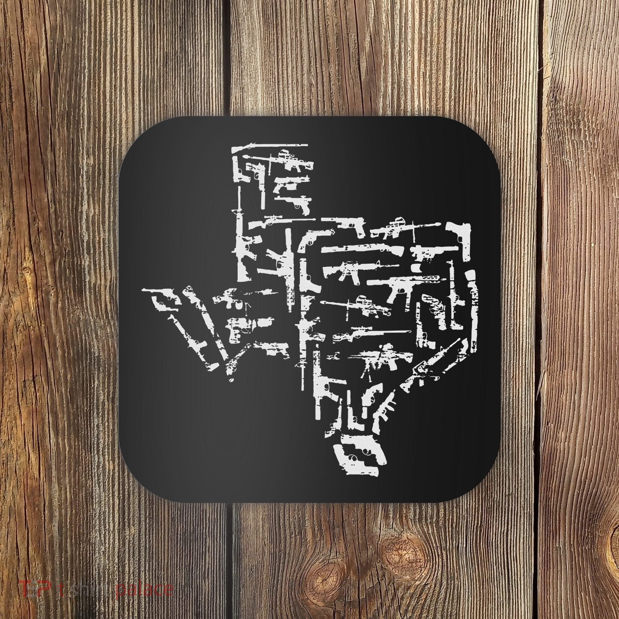 Patriotic Texan Guns Usa Gift Texas Coaster