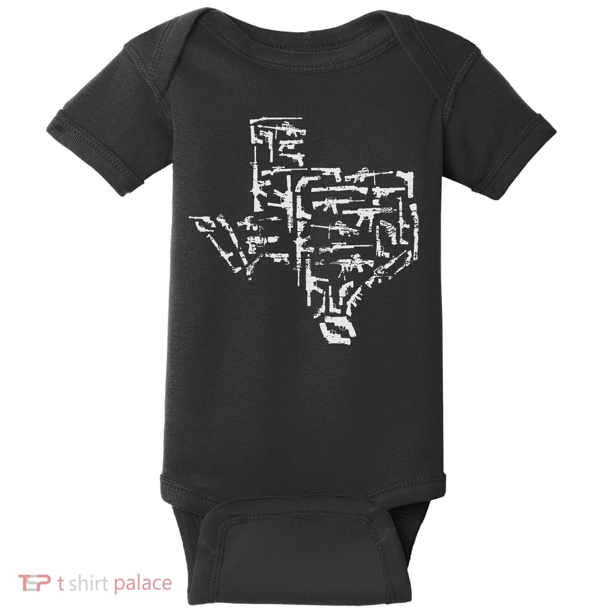 Patriotic Texan Guns Usa Gift Texas Baby Bodysuit