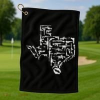Patriotic Texan Guns Usa Gift Texas Golf Towel thumb 1