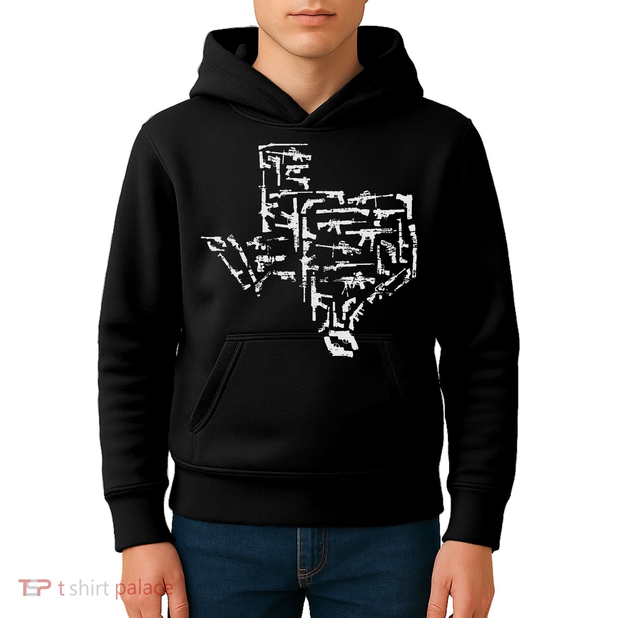 Patriotic Texan Guns Usa Gift Texas Kids Hoodie