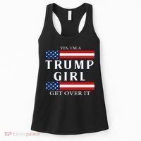Proud Trump Girl Vote America Flag Gift Women's Tank Top thumb 0