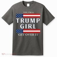 Proud Trump Girl Vote America Flag Gift T-Shirt thumb 0
