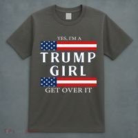 Proud Trump Girl Vote America Flag Gift T-Shirt thumb 4