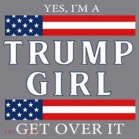 Proud Trump Girl Vote America Flag Gift T-Shirt thumb 5