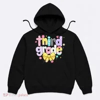 Preppy Third Grade Teacher 3rd Grade Back To School Hoodie thumb 0