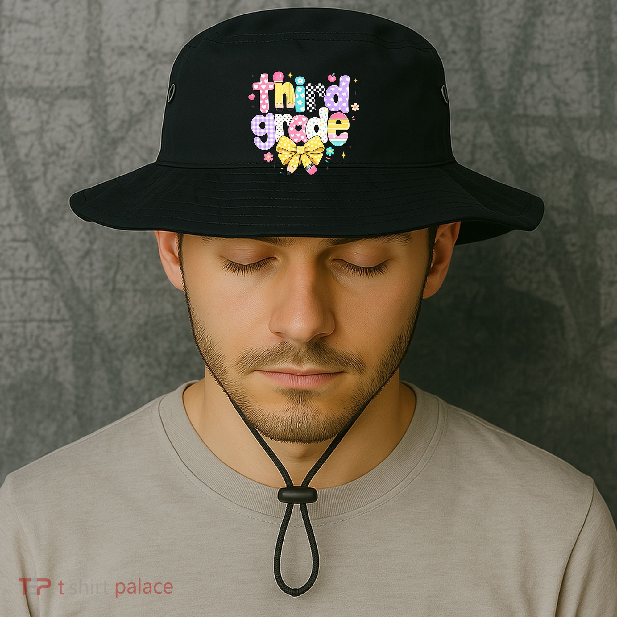 Preppy Third Grade Teacher 3rd Grade Back To School Bucket Hat