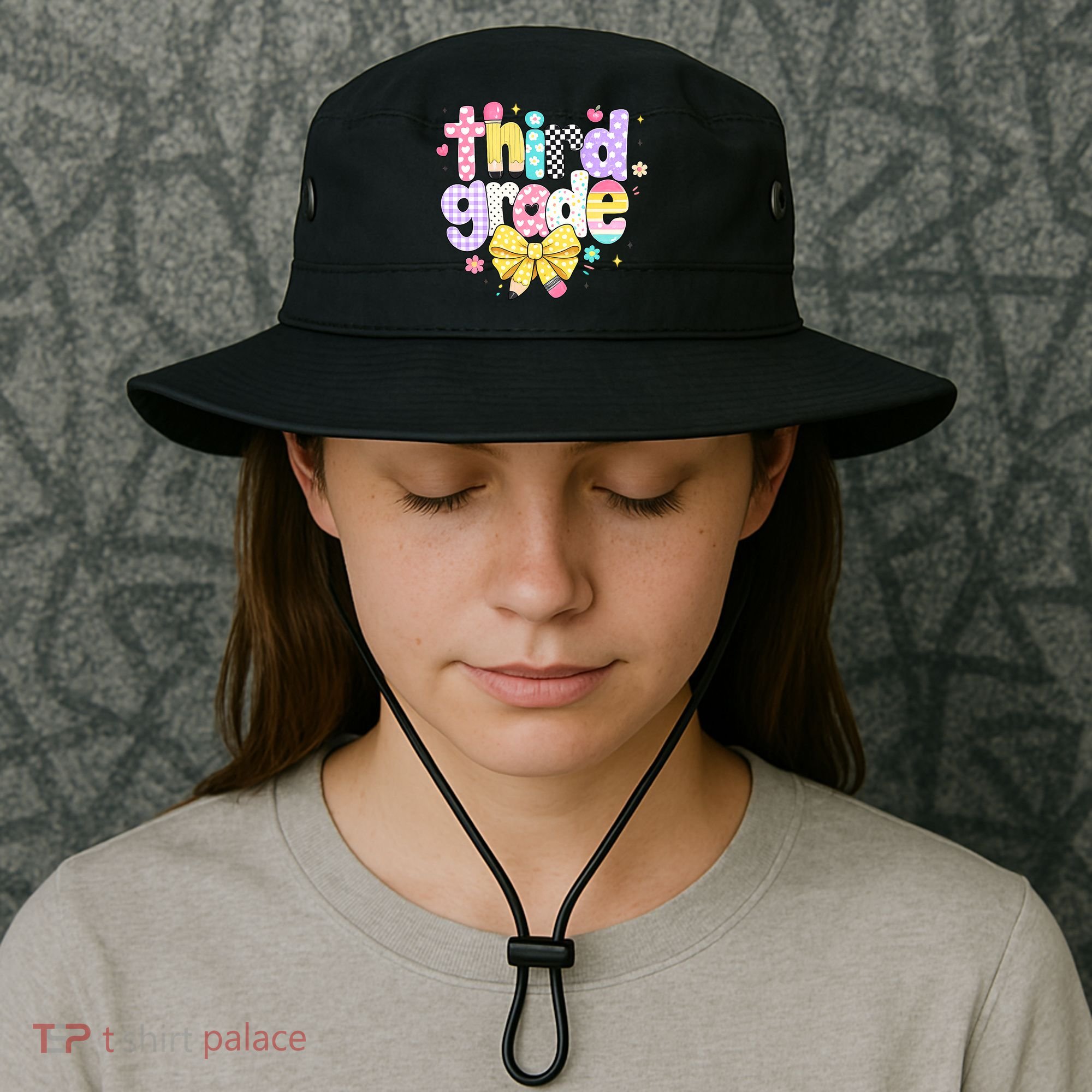 Preppy Third Grade Teacher 3rd Grade Back To School Bucket Hat